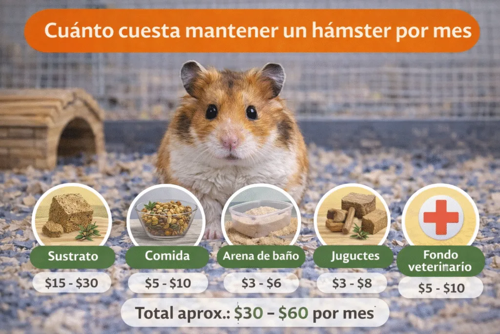 Cuánto cuesta mantener un hámster por mes