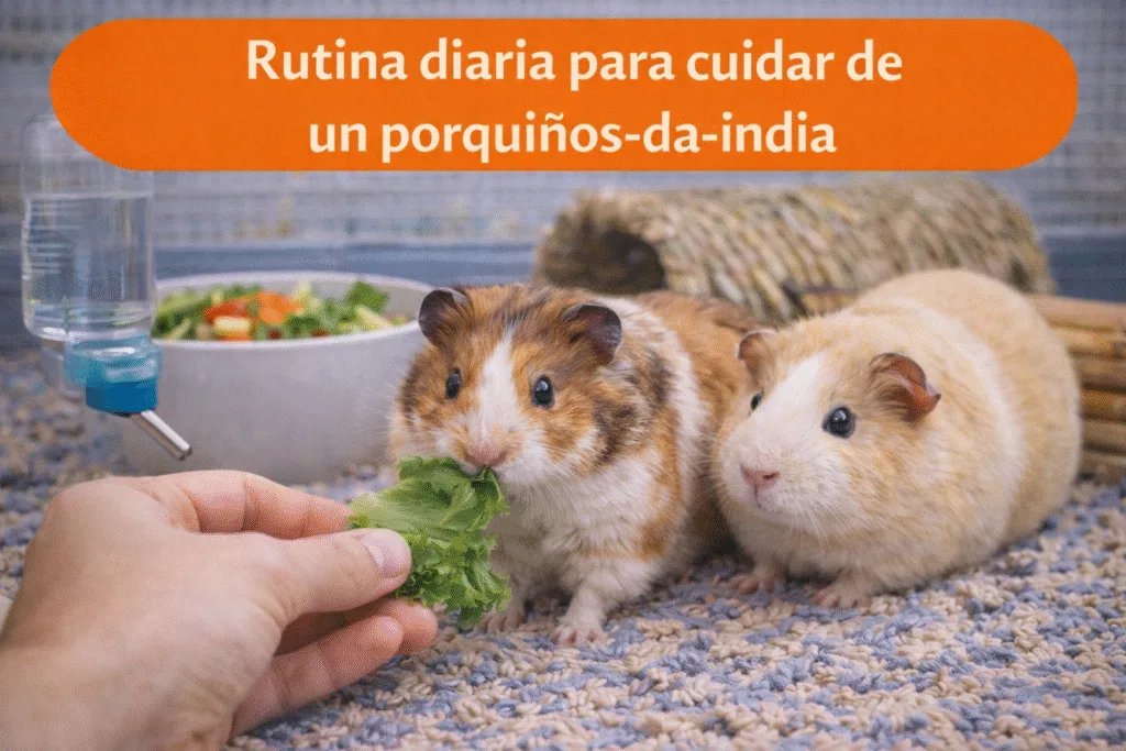 Rutina diaria para cuidar de un porquiño-da-índia