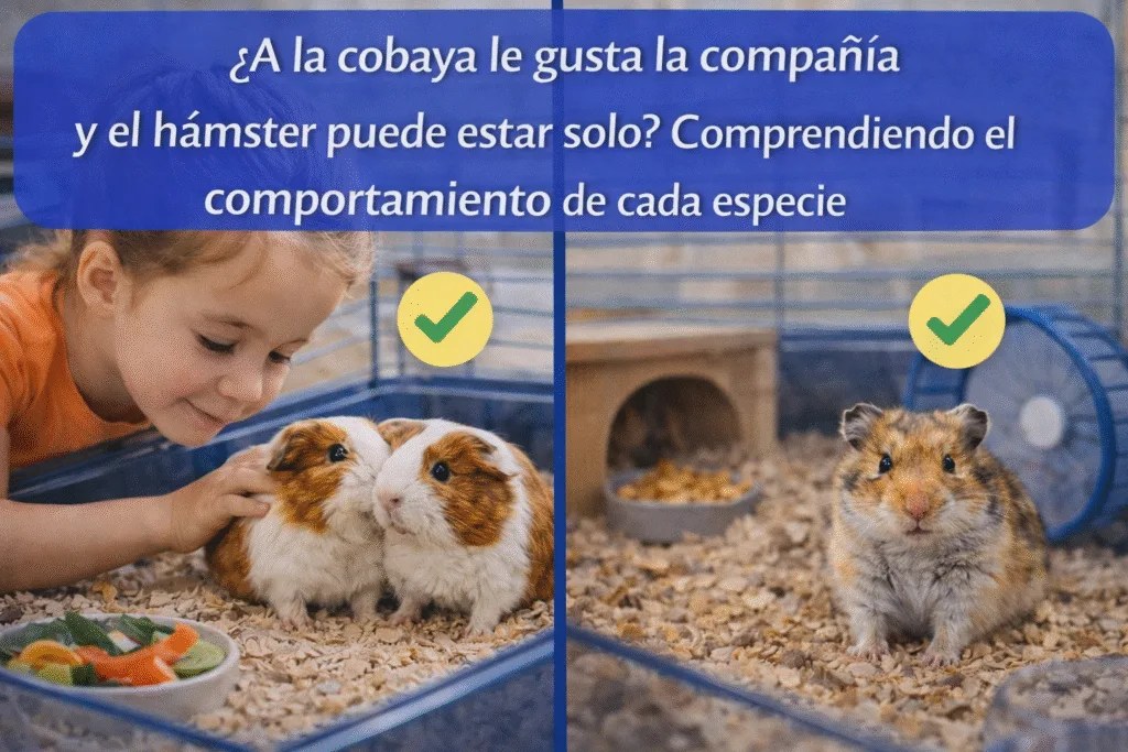 ¿La cobaya necesita compañía y el hámster puede vivir solo? Diferencias reales entre ambas especies