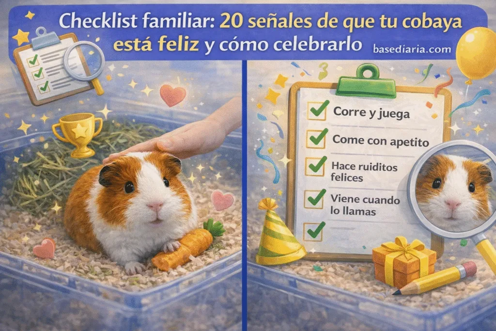 Checklist familiar: 20 señales de que tu cobaya está feliz y cómo celebrarlo