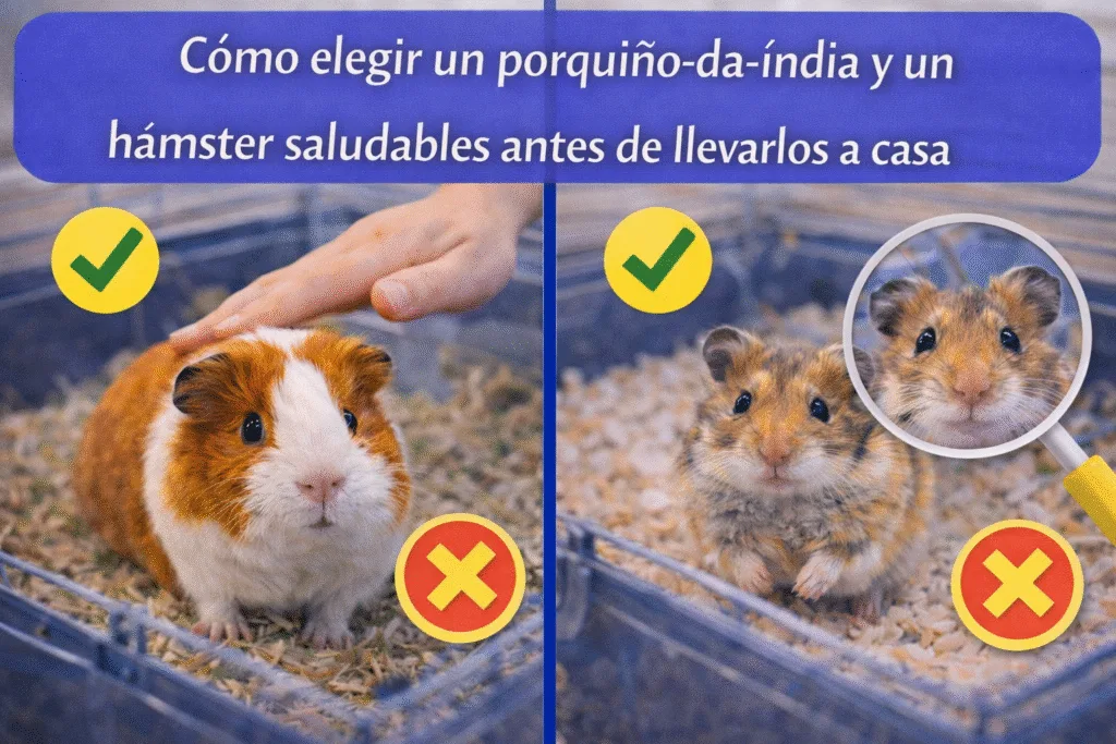 Cómo elegir un porquiño-da-índia y un hámster saludables antes de llevarlos a casa