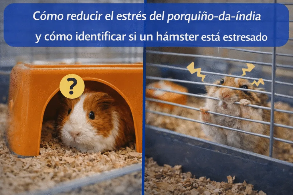 Cómo reducir el estrés del porquiño-da-índia y cómo identificar si un hámster está estresado