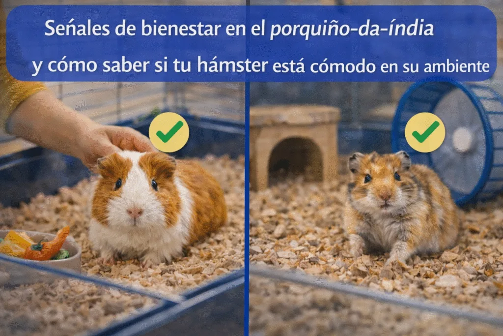 Señales de bienestar en la cobaya y cómo saber si tu hámster está cómodo en su ambiente