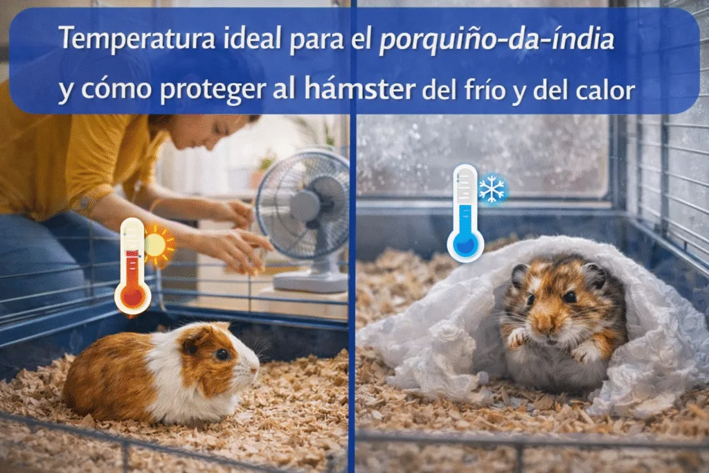 Temperatura ideal para el porquiño-da-índia y cómo proteger al hámster del frío y del calor