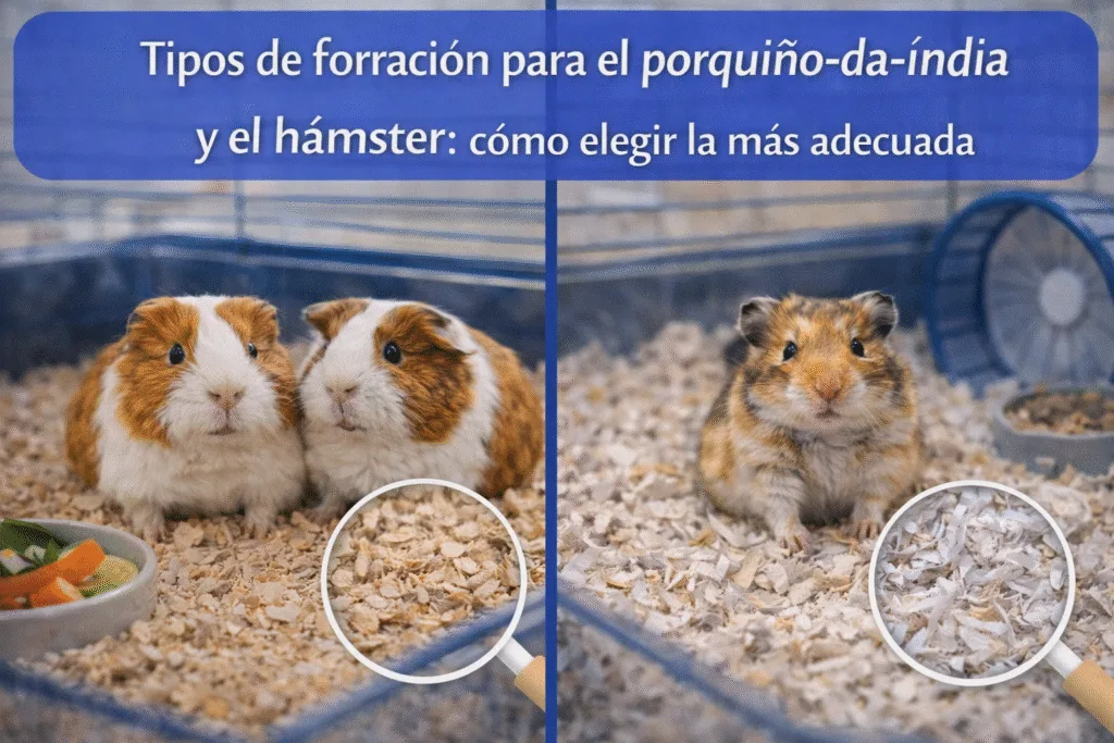 Tipos de forración para cobayas y hámsters: cómo elegir el sustrato más adecuado según cada especie