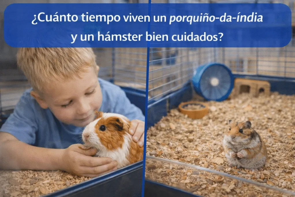 ¿Cuánto tiempo viven un porquiño-da-índia y un hámster bien cuidados? (datos reales y factores que influyen en su longevidad)