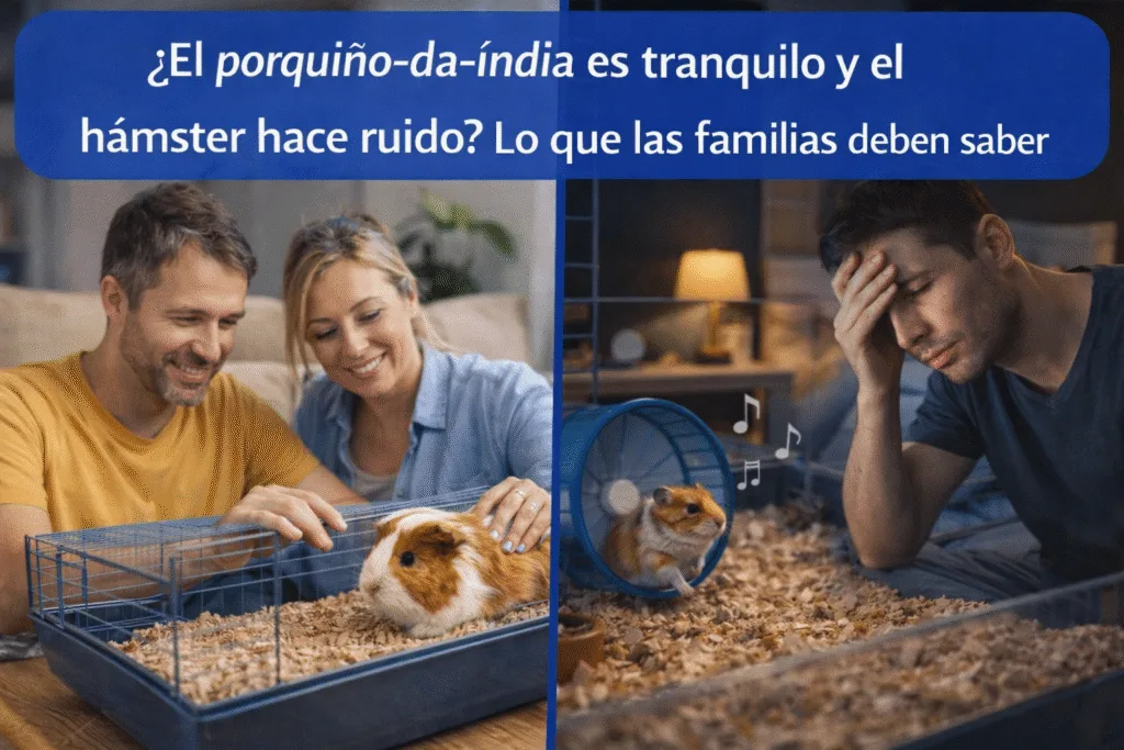 ¿El porquiño-da-índia es tranquilo y el hámster hace ruido? Lo que las familias deben saber antes de elegir