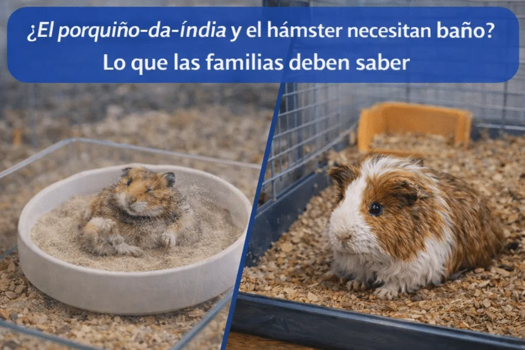 ¿El porquiño-da-índia y el hámster necesitan baño? Lo que realmente deben saber las familias